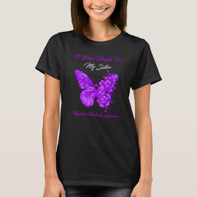 Schmetterling, den ich Lila für meine Schwester Mi T-Shirt (Vorderseite)