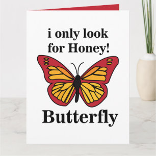 Schmetterling, den ich nur nach Honig-Schmetterlin Karte