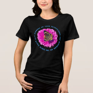 Schmetterling der Blumen Ihrer Treue Christlich Tri-Blend Shirt