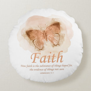 Schmetterling der Christlichen Verse für Frauen:G Rundes Kissen