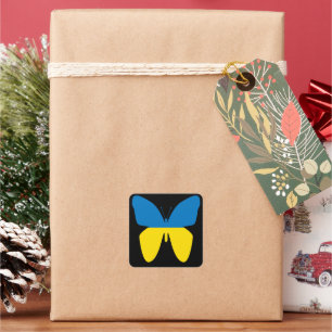 Schmetterling der Ukraine Quadratischer Aufkleber