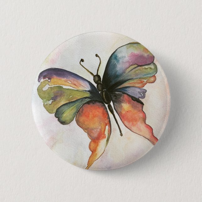 Schmetterling des Glückskastens Button (Vorderseite)