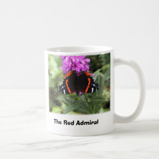 Schmetterling des roten Admirals, der rote Admiral Tasse
