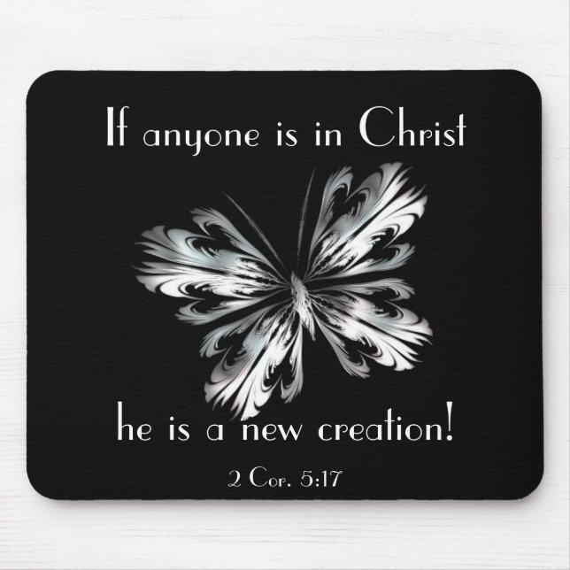 Schmetterling des silbernen Graus Mousepad (Vorne)