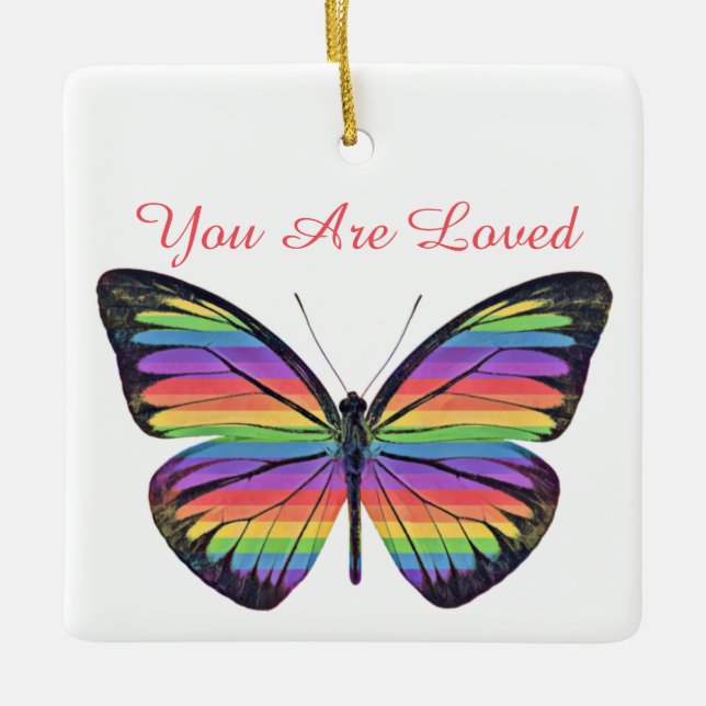 Schmetterling, du bist ein liebes Ornament (Vorderseite)