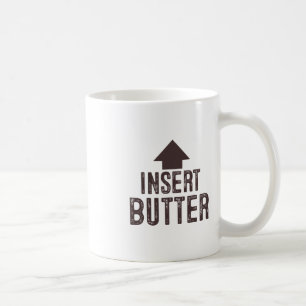 Schmetterling ein Danke-Schaltfläche zeigt Pfeil a Kaffeetasse