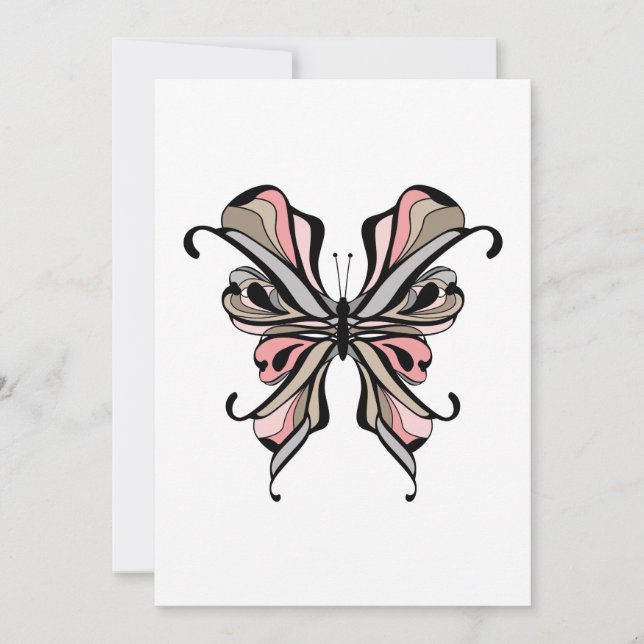 Schmetterling Einladung (Vorderseite)