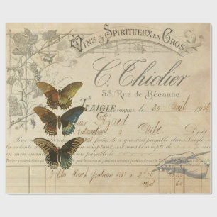 Schmetterling Ephemera Decoupage Papier Geschenkpapier