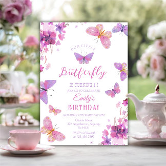 Schmetterling Erster Geburtstag Einladung