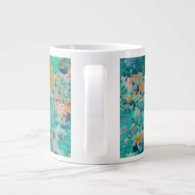 Schmetterling & Feder Floral Jumbo-Tasse (Rückseite)