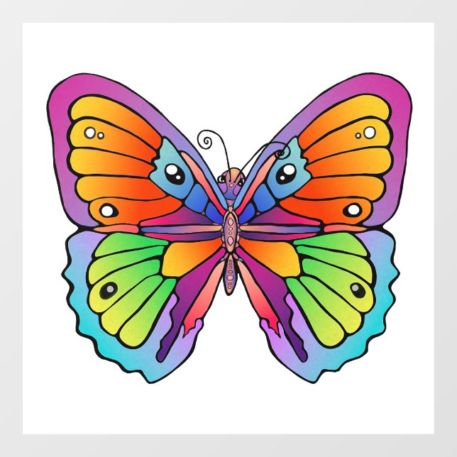 Schmetterling Fensteraufkleber (Blatt)
