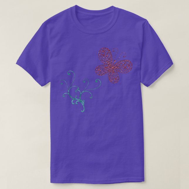 Schmetterling fliegt in Freiheit T-Shirt (Design vorne)