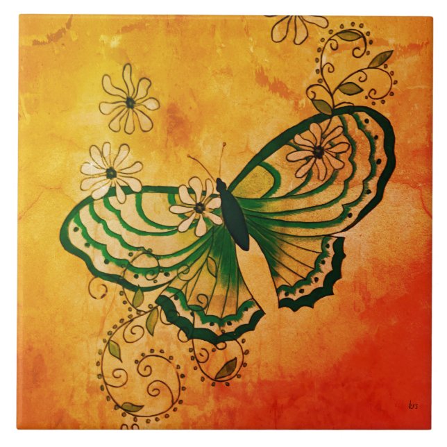 Schmetterling Fliese (Vorderseite)