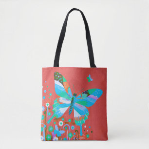 Schmetterling & Floral Abstrakt Tote Bag