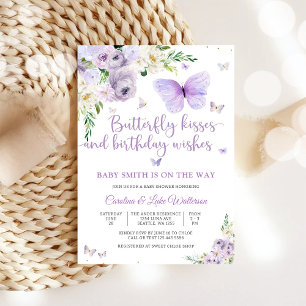 Schmetterling Florale Babyparty-Einladung Einladung