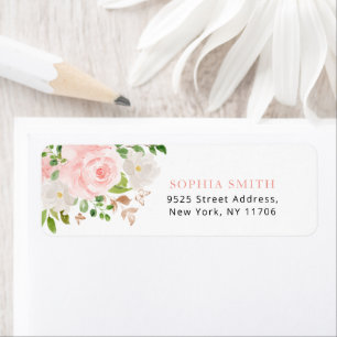 Schmetterling Florale rosarote Rosen Rücksendeadre