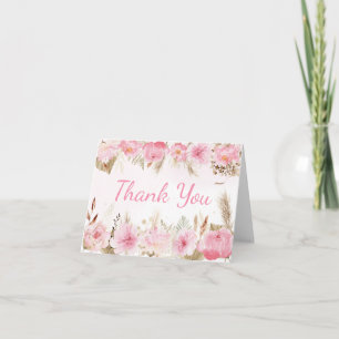 Schmetterling Florales Baby Shower  Dankeskarte