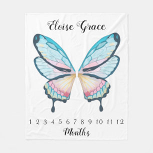 Schmetterling-Flügel Meilenstein Fleecedecke