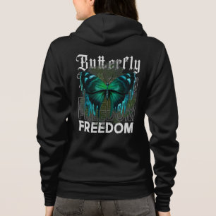 Schmetterling Freiheit Streetwear-Stil Design-6401 Hoodie