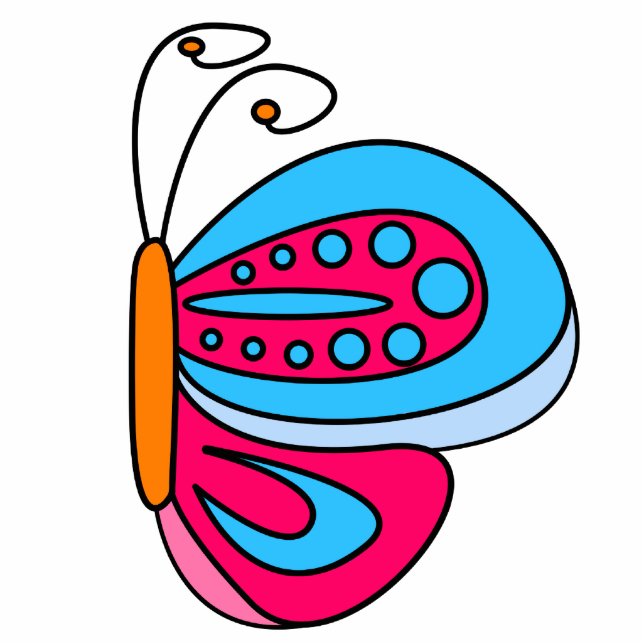 Schmetterling Freistehende Fotoskulptur (Vorne)