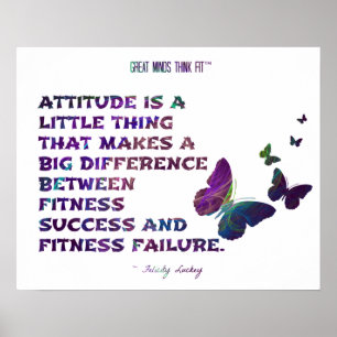 Schmetterling für Fitness und Gesundheit Fraktal 0 Poster