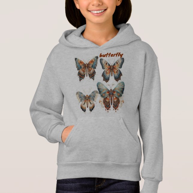 Schmetterling für Mädchen Hoodie (Vorderseite)