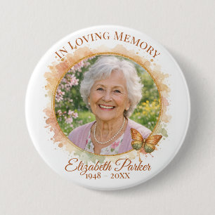 Schmetterling Gedenkbutton Pin in liebevoller Erin Button