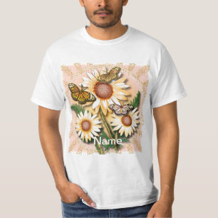 Schmetterling Gelbe Margeriten T-Shirt