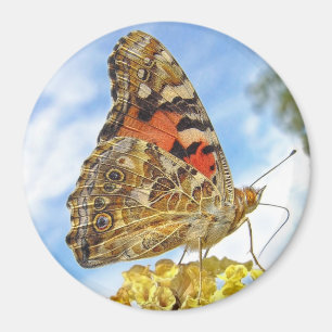Schmetterling gemalte Dame Magnet