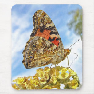 Schmetterling gemalte Dame Mousepad