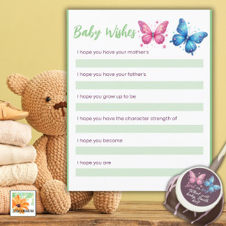 Schmetterling Gender Reveal Party Baby wünscht