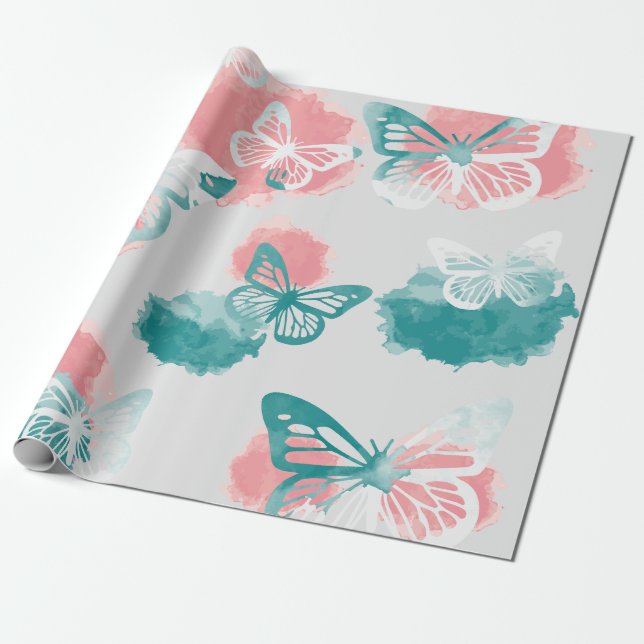 Schmetterling Geschenkpapier (Ungerollt)