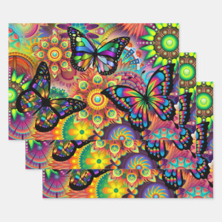 Schmetterling Geschenkpapier Set