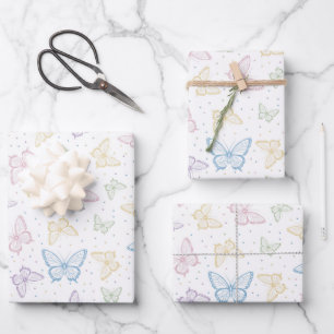 Schmetterling Geschenkpapier Set