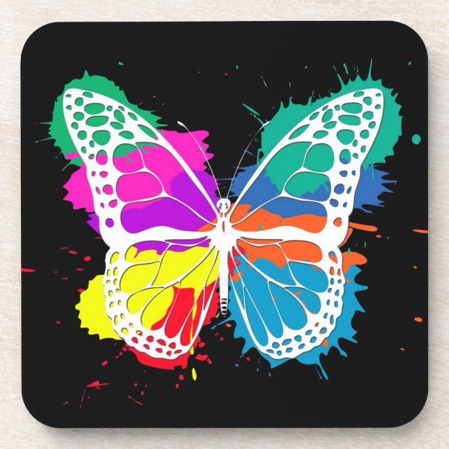 Schmetterling Getränkeuntersetzer (Vorderseite)