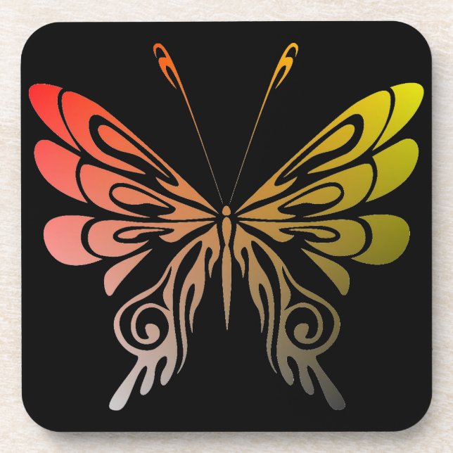 Schmetterling Getränkeuntersetzer (Vorderseite)