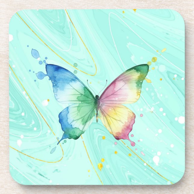 Schmetterling Getränkeuntersetzer (Vorderseite)