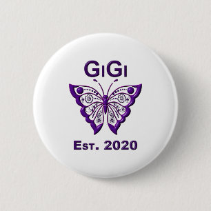 Schmetterling Gigi "Est 2020" Button