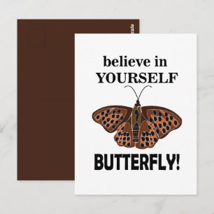 Schmetterling Glaube an dich selbst  Postkarte