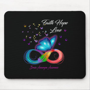 Schmetterling Glaube Hoffnung Liebe Hirnaneurysma- Mousepad