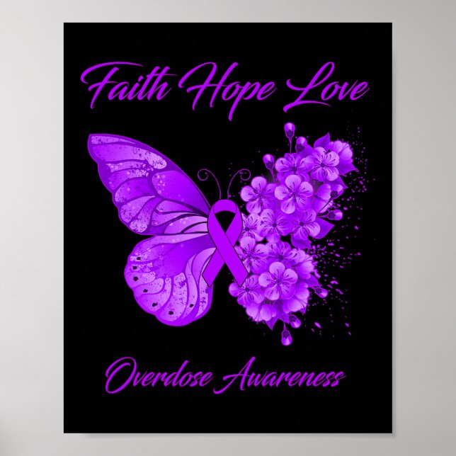 Schmetterling Glaube Hoffnung Liebe Überdosis-Bewu Poster (Vorne)