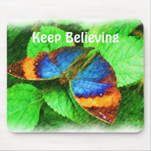 Schmetterling glauben Inspiration Mousepad