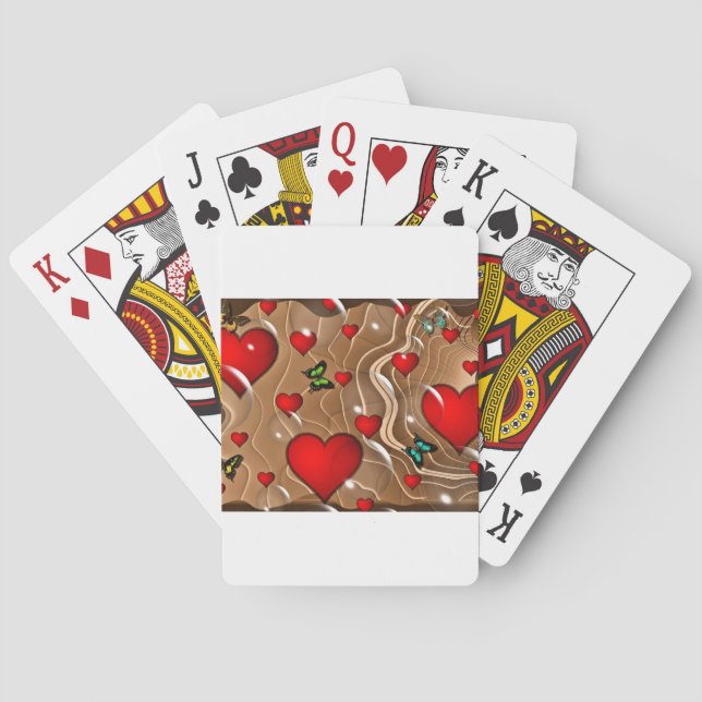 Schmetterling & Gold Spielkarten (Rückseite)