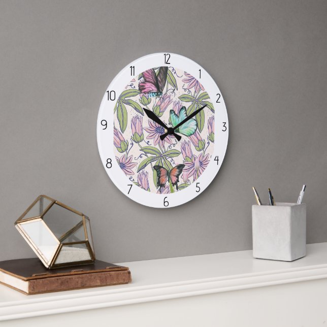 Schmetterling Große Wanduhr (Büro)
