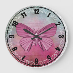 Schmetterling Große Wanduhr