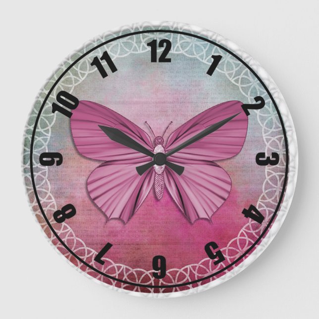 Schmetterling Große Wanduhr (Vorderseite)