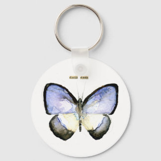 Schmetterling: Grün geklebtes Blau Schlüsselanhänger