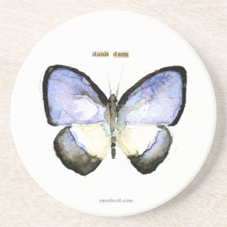 Schmetterling: Grün-Mit einem Band versehenes Blau Sandstein Untersetzer