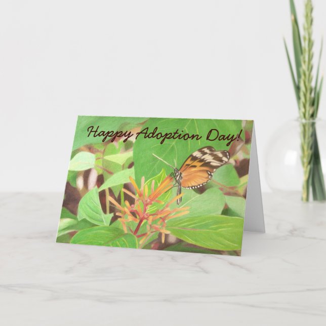 Schmetterling, Happy Adoption Day! Karte (Vorderseite)