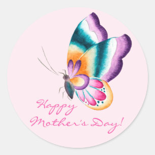 Schmetterling   Happy Mother's Day Stickers